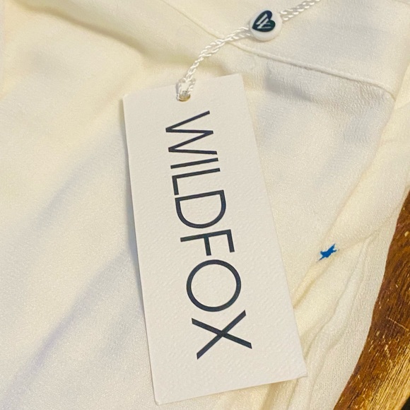 NWT! Wildfox COUTURE White Starlet Loren High Waisted Flared Pants - Picture 13 of 13